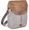 Zwei Damen City-Rucksack Olli O12 Rucksack (7 L) im Retro-Look mit Blumenanhänger im Canvas-Style mit Lederoptik, Hauptfach mit Reißverschluss, gepolstertes Laptopfach, wasserabweisend (ice)