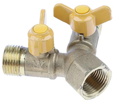 perfk Raccord Laiton 2 Voies Gaz Connecteur Adaptateur Contrôleur en laiton