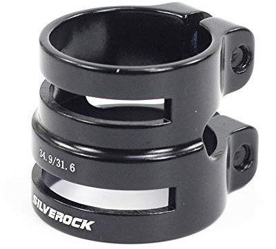 Silverock CNC Dual Size Reggisella Morsetto 27.2/31.8mm 31.6/34.9mm per Carbon Post (31.6/34.9mm nero