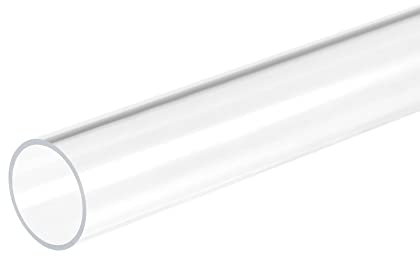 sourcing map PVC Transparent Rohr, Innendurchmesser 18mm Durchmesser 20mm LÄNGE 305mm Acryl Kunststoffrohr für Lampenbau, Stehlampen, Möbel 2Stk.