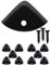 FUXXER Möbel-Ecken, abgerundet, Schutz-Ecken, Metall-Beschläge, schwarz, 10er Set