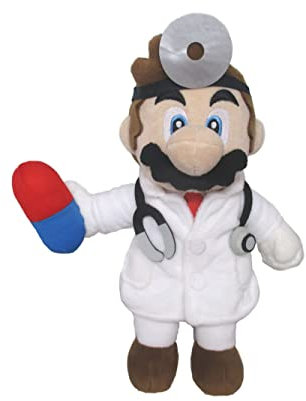 San-Ei Nintendo Doctor Mario Plüsch 24 cm, Mehrfarbig