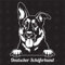 speedwerk-motorwear Deutscher Schäferhund Version 14 - Sticker, Aufkleber, Hundeaufkleber, Autoaufkleber, Hund, Auto, Hunderassen, Mischling, Mix, Tiere, Haustier (AUCH MIT Wunschname MÖGLICH)