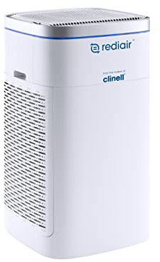 Clinell Rediair Air Purifier Unit Medical Grade - Portable Dual HEPA14 Air Filter to Clean Air and Protect from The Risk of Infection by Airborne Transmission, White