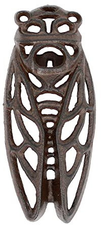 ORIGEN Wanddekoration Eisen: große Zikade aus Gusseisen, Länge 24 cm