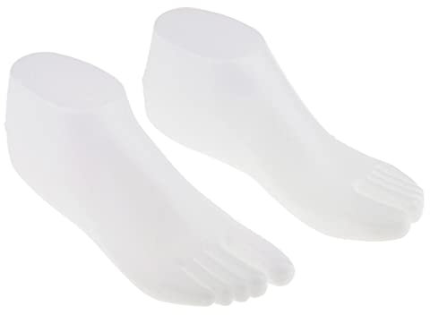 Folpus 1 Paar Kunststoff Damen Füße Fuß Sandale Socken Modell Display, Weiß