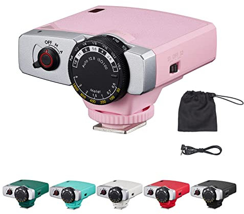 Godox Lux Junior Retro Camera Flash GN12 6000K Color Temperature Auto & Manual Modes 28mm Focal Length Replacement for Canon Nikon Sony Olympus Hot-shoe Cameras Pink
