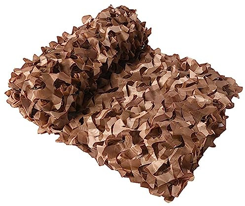 Filet Camouflage Militaire, Filet Ombrage, Toile Camouflage Bache Camouflage pour Jardin, Chasse, Camping, Photographie, Vie Privée, Protection Solaire, Clôture ( Color : Brown , Size : 5x5m(16.4x16.4