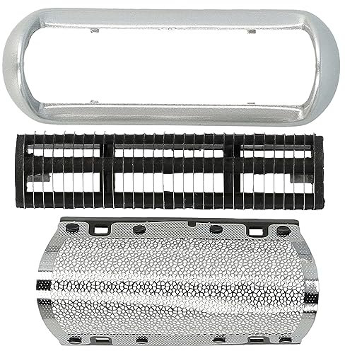 vhbw Kombi-Pack Scherteil Ersatz für Braun 5S für Elektrorasierer, Folie + Messerblock, schwarz/silber