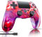 Manette Sans Fil pour PS4, Multiplateforme Manette Compatible avec PS4/Pro/Slim/PC/iOS/Android/MacOS avec Double Vibration/Capteur de Mouvement 6 Axes/Prise Audio 3,5 mm/Pavé Tactile Sensibl (Rouge)