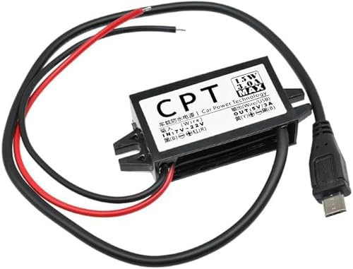 Heemol Adaptateur Secteur 12V vers USB,12V à 5V 3A 15W DC Buck Converter Module Regulateur de Tension DC vers DC Convertisseur de Tension d'alimentation de Voiture (Micro USB)