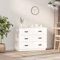 ADWOA Sideboard Kommode Weiß TüRen Sideboard Flur Schmal Eckkommode 100x40x75 cm Massivholz Kiefer
