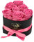 7 Stück Ewige Rosen in Herzbox - 100% echte Rosen - Ewige Blumen-Geschenkbox Geschenke für Frauen zum Valentinstag, Muttertag, Weihnachten, Geburtstag, Hochzeitstag (Rosa)