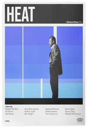 DESHVA Filmposter Heat - Mittelalterliches Film, Schlafzimmer, Dekoration, Sport, Landschaft, Büro, Raumdekoration, Geschenk, ungerahmt, 50 x 75 cm