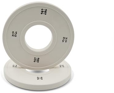 GYM DISTRICT Hantelscheiben 50mm – Changes Plates/Fractional Plates 2 x 0.5 kg Fitness-Gewichte für jede 50mm-Olympia-Hantelstange - Gusseisen, gummiert