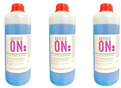 ANTIVIR ON 3 Liter Kühlerfrostschutz G12+ Kühlflüssigkeit Fertigmischung -40° Kühlmittel