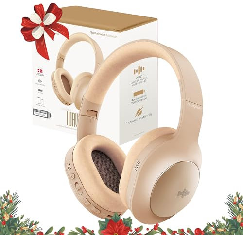 SOUNDLIVING Wave Bluetooth Kopfhörer Noise Cancelling | Active Noise Cancelling Kopfhörer Und Bis zu 40 Stunden Spielzeit | Komfortabel Over Ear Kopfhörer Bluetooth 5.0 | Hi-Fi Tonqualität