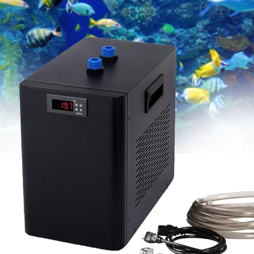 ZUMAHA Aquarium-KüHler, Hydrokultur-WasserküHlung, Aquarium-KüHler FüR Aquarien – 42 Gallonen Aquarium-KüHlung Mit Pumpe/Schlauch,500L