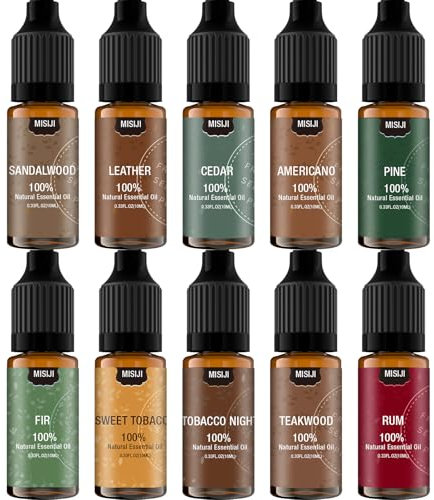 MISIJI Männer ätherische öle Set für Diffusor,für Kerze,für Aromatherapie, für massageöl,duftöle naturrein