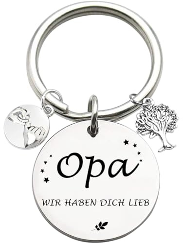 Tecreo Opa Geschenk Bester Opa Schlüsselanhänger Opa Wir Haben Dich Lieb Vatertags Geschenk Geburtstag Geschenk von Enkelin Enkel Enkelkind zu Opa