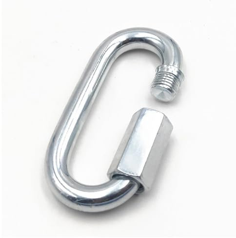 10Pcs Small Stainless Steel Carabiner 304 Stainless Steel Heavy Duty Carabiners M3.5 Locking Carabiners Quick Chain Link Key Ring Clips with Screw for Camping Hiking Swing Hammock