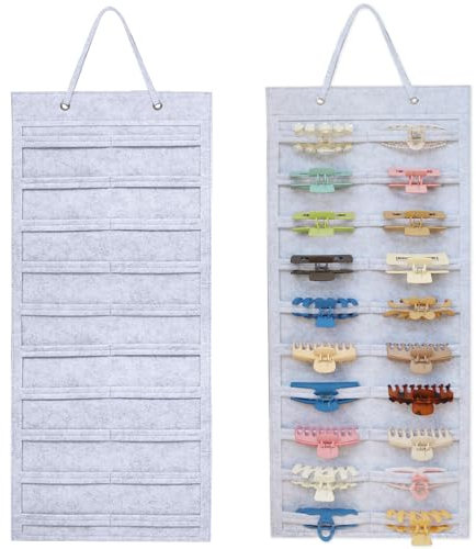 SMUK Haarklammer-Organizer für Frauen, hängende Halterung, Haarspangenhalter, Organizer für Mädchen, Haarschleife, Klauen-Clip-Ständer, Aufbewahrung für Wand, Tür, Schrank