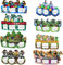 Paper Mine-craft Party Glasses for Kids Party Bag Fillers,12pcs Fancy Dress Party Eyeglasses Photo Booth Props Glasses for Boy Girl Masquerade Birthday Xmas Party Decorations Costume Accessories Favor