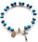 Kristall Für Kreuz Armband Elastische Perlen Stretch Rosenkranz Armband Mit Kruzifix Und Wundersamer Medaille Für Frauen Und Mädchen