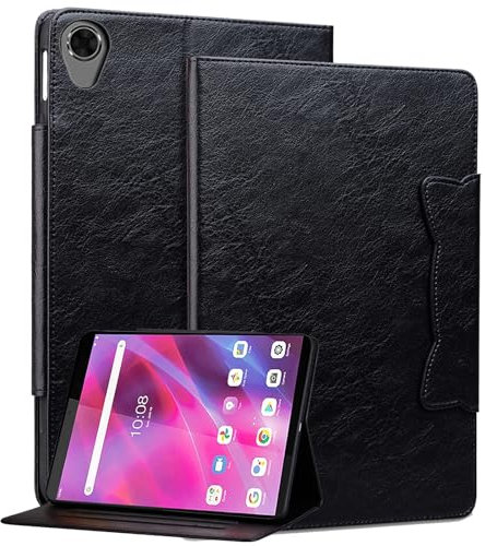 Bxithnr Funda para Lenovo Tab M8 HD/FHD 8,0 Pulgadas TB-8505F, TB-8505X Tablet Carcasa PU + TPU Cuero Flip Case Cover con Función de Soporte - Negro
