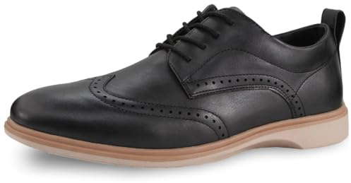 Deer Stags Men’s Delgado SUPRO Radical Rebound Comfort Wingtip Dress Oxford for Formal, Wedding, Work - Black - 8.5 Wide