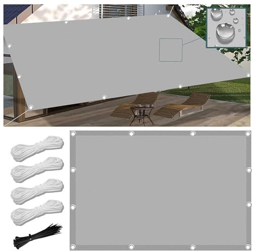 Sonnenschutz Balkon 2.3x3M Markisenstoffe Meterware im Viele Größe und Farben, Balkon Sonnenschutz inkl Befestigungsseile, UV-Schutz, Wetterfest für Garten Terrasse