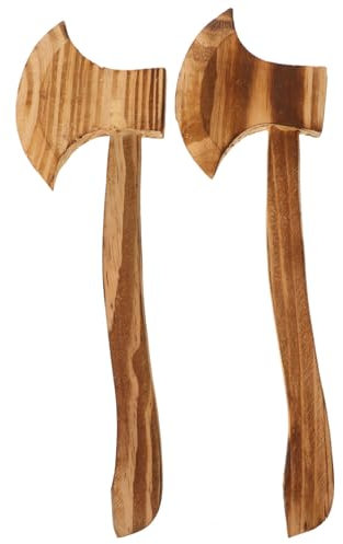 VALICLUD 2pcs Prop Axe Halloween Ax Halloween Supplies Toy Axe for Halloween Axe for Halloween Prop Halloween Party Favors for Kids Halloween Costume Accessories Axe for Kids Wooden