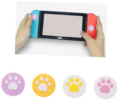 GAROZATION 4stücke Silikon Joystick Kappen Cat Claw Design Rutschfest Schutzkappen Kompatibel Mit Switch Controller Für Verbesserten Grip Und Langlebigen Spielkomfort