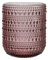 Baroni Home Set 6 pz di Bicchieri in Vetro Colorati e Decorati con Rifiniture in Rilievo 30 CL, Bicchieri Eleganti Lavabili in Lavastoviglie, 8x8x10 cm, Rosa