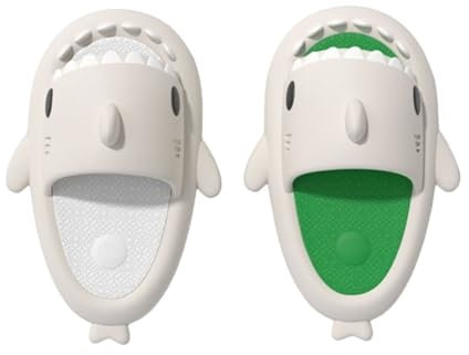 Generisch Ciabatte per squalo con gradiente, migliorate, super morbide, spesse, bianco, 36/37 EU