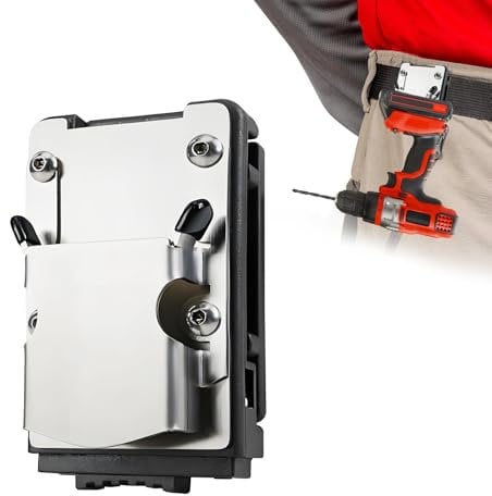 Drill Holster for Belt - Clip-on Tool Belt Holder,Toughbuilt 304 Stainless Steel Tool Clips for Hooks Clips Tools,Self Locking Multi Tool Belt for Cordless Drill,Impact,Nailer,Tape Measure