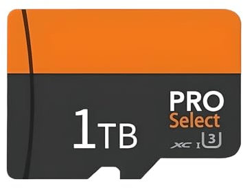 Tarjeta Micro SD Pro Select 1 TB con Adaptador SD, Compatible con Cámaras 4K Ultra HD, Smartphones y PC, Clase 10, 100MB/s (1, TB)