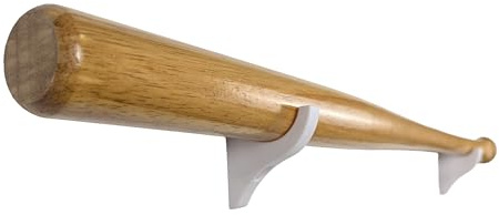 Wandhalterung für Baseballschläger – Halterung quer für Baseball Schläger weiß - Schraubmontage - Made in Germany | Xebtec (waagerecht)