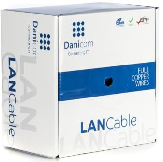 Danicom CAT6A U/UTP 100m Starrleiter - LSZH (Dca) | POE, Ethernet, LAN, Patchkabel, Datenkabel, RJ45 - für Serverschränke, Switches, Router, Modems!