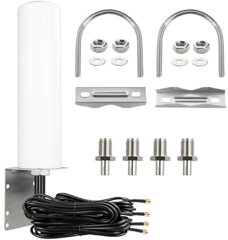 Boobrie 4x4 MIMO 4G LTE 5G Antenna 600-6000MHz Omnidirectional WiFi Antenna with SMA TS9 Connector 9.84ft RG58 Cable for T-Mobile Home Internet Verizon AT&T Modem Routers Gateways Hotspot Cellular