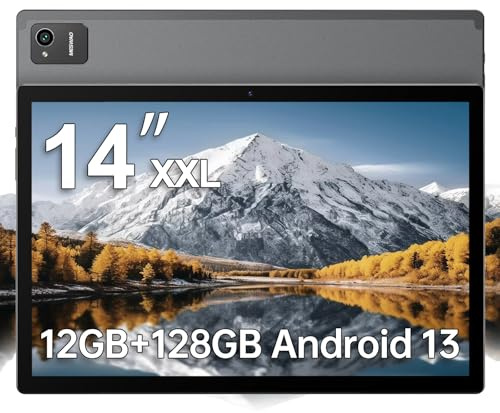 HOOGEE Tablet 14 Pollici 2025, Tablet Android 13 con Display FHD IPS (Bordi Sottili), Schermo Immersivo 1920x1200, 12GB RAM 128GB ROM Espandibile 1TB, Batteria 10000mAh, MTK6769 Octa-Core, WiFi, GMS
