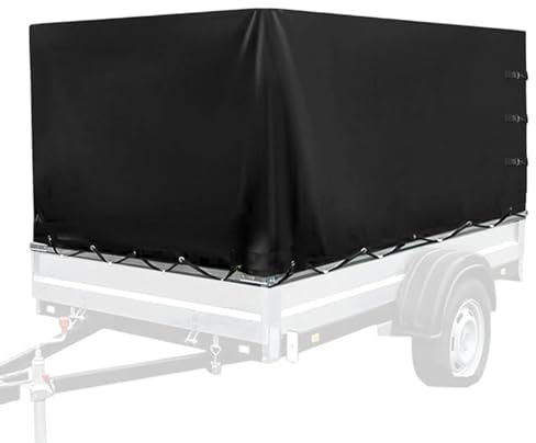 Shouxiut Trailer Cover | Waterproof Oxford Cloth Guard,Thicken Oxford Travel Trailer Tarp,for Outdoor Sun Prevention Winter Summer Long Trip