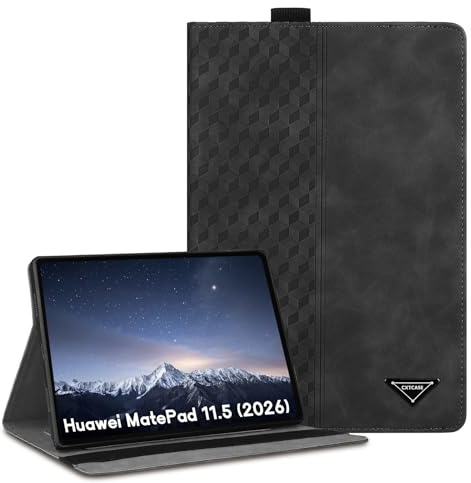 CXTCASE Custodia per Huawei MatePad 11.5 (2026), Intelligente Tablet PU Cover per Huawei MatePad 11.5 (2026), Nero