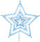 The Christmas Workshop 80640 Blue & White Star Christmas Light / 35 LED Lights / Indoor Or Outdoor Mains Operated Christmas Decorations / 54cm x 54cm x 1.5cm