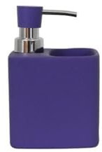 MSV Dispensador de Jabón y Esponja Cerámica Málaga Morado