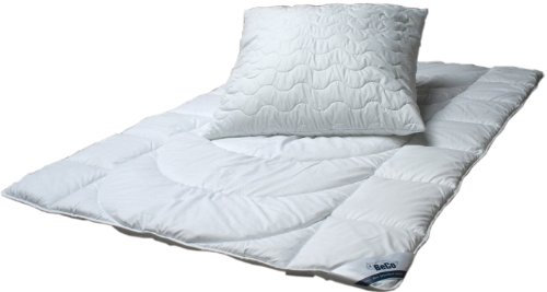 BeCo Betten-Set Microfaser BW101249, Kochfest, Ganzjahresdecke 155x220 und Kissen 080x080cm, kuschelig und schadstoffgeprüft