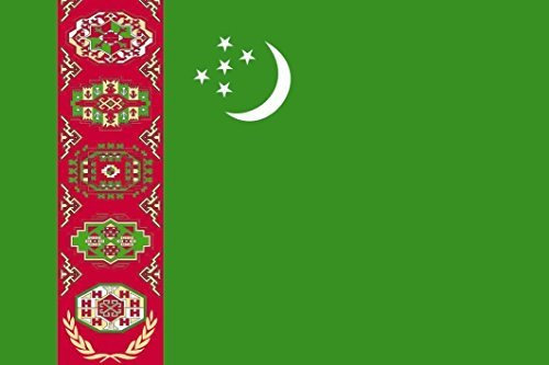 U24 Aufkleber Turkmenistan Flagge Fahne 8 x 5 cm Autoaufkleber Sticker