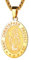 FaithHeart Heiliger Christophorus Anhänger Kette, goldener Ovaler Christopher Anhänger für Herren, Religöser Beschützer Talisman mit Geschenkebox für Auto