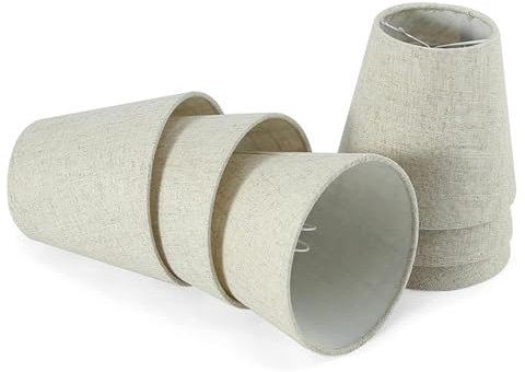 Fuloon Pantalla de Lámpara para E14, Moderna Paquete de 6 Pantallas para Lámparas de Araña de Cristal,Pantallas para Lámparas de Pared,14cm x 13cm