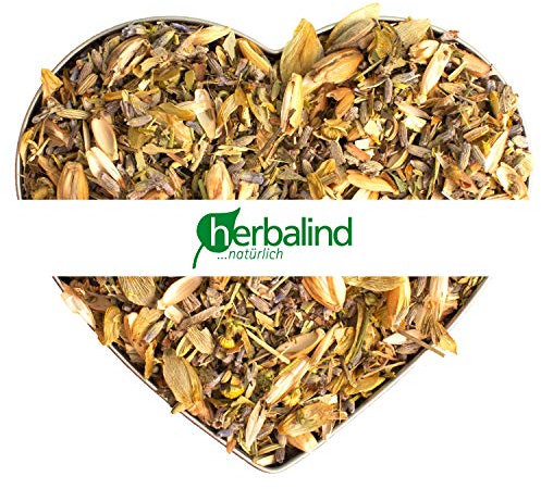 Herbalind Kräutermischung natürliche Kräuter ohne Zusätze - Duftintensiv, Luftgetrocknet und naturbelassen - Lavendel Blüten für Duftkissen, Duftsäckchen, Lavendelsäckchen (Kräutermischung, 100g)